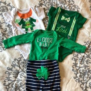 Newborn size St. Patrick’s Day outfits